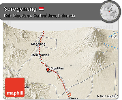 Shaded Relief 3D Map of Sorogeneng