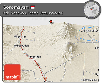 Shaded Relief 3D Map of Soromayan