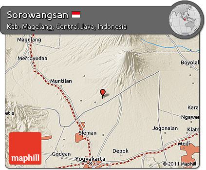 Shaded Relief 3D Map of Sorowangsan
