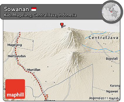 Shaded Relief 3D Map of Sowanan