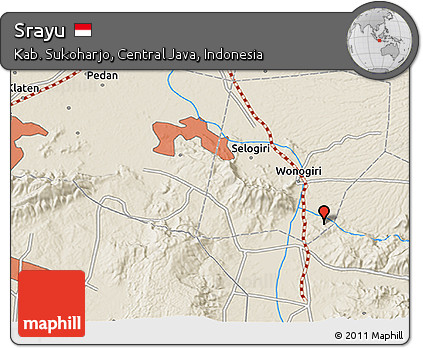 Shaded Relief 3D Map of Srayu