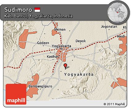 Shaded Relief 3D Map of Sudimoro