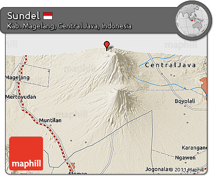 Shaded Relief 3D Map of Sundel