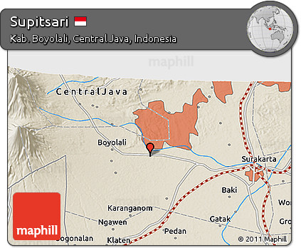 Shaded Relief 3D Map of Supitsari