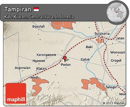 Shaded Relief 3D Map of Tampiran