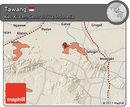 Shaded Relief 3D Map of Tawang