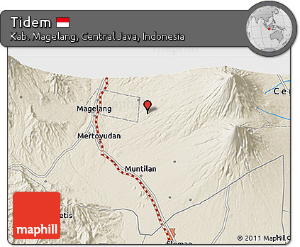 Shaded Relief 3D Map of Tidem