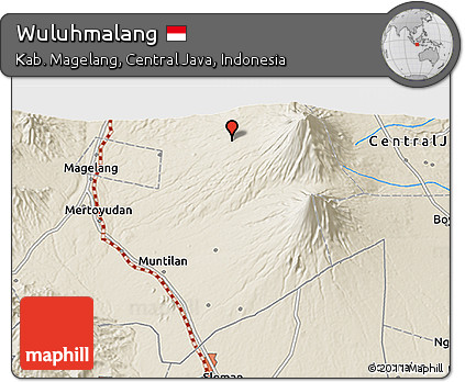 Shaded Relief 3D Map of Wuluhmalang