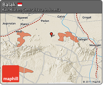 Shaded Relief 3D Map of Balak
