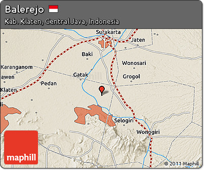 Shaded Relief 3D Map of Balerejo