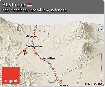 Shaded Relief 3D Map of Bledukan