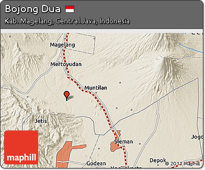 Shaded Relief 3D Map of Bojong Dua
