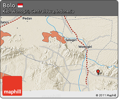 Shaded Relief 3D Map of Bolo