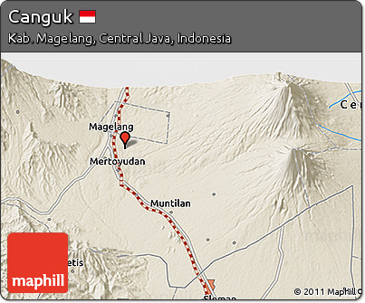 Shaded Relief 3D Map of Canguk