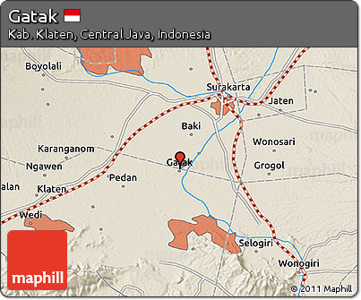 Shaded Relief 3D Map of Gatak