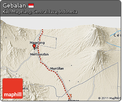 Shaded Relief 3D Map of Gebalan
