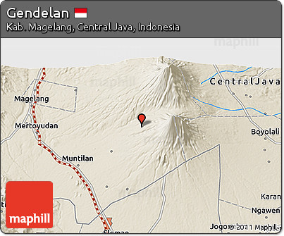 Shaded Relief 3D Map of Gendelan