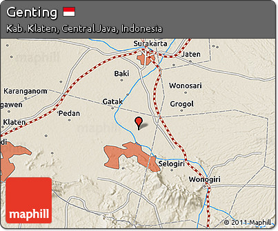 Shaded Relief 3D Map of Genting