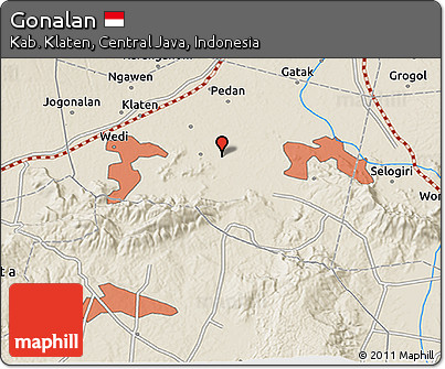 Shaded Relief 3D Map of Gonalan