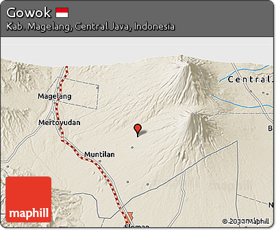 Shaded Relief 3D Map of Gowok