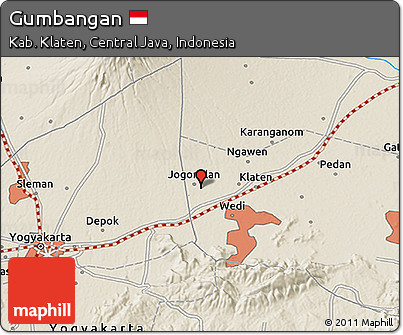 Shaded Relief 3D Map of Gumbangan