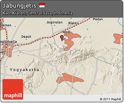 Shaded Relief 3D Map of Jabungjetis