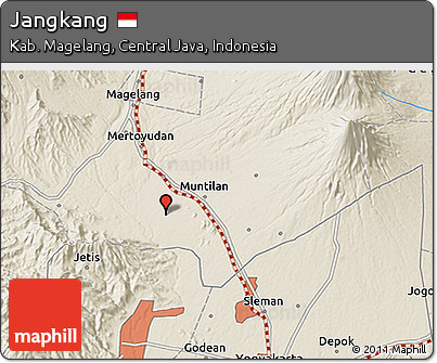 Shaded Relief 3D Map of Jangkang