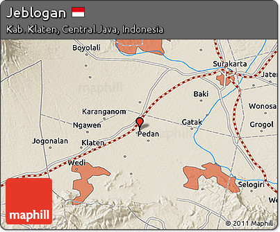 Shaded Relief 3D Map of Jeblogan