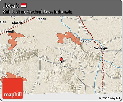 Shaded Relief 3D Map of Jetak
