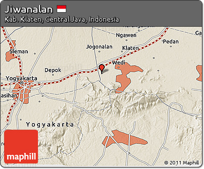 Shaded Relief 3D Map of Jiwanalan