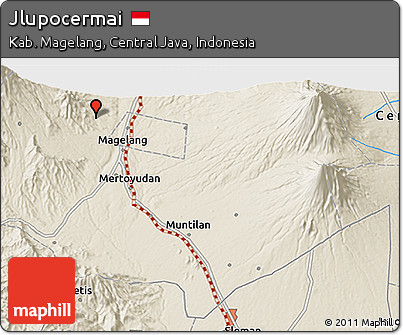 Shaded Relief 3D Map of Jlupocermai