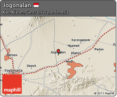 Shaded Relief 3D Map of Jogonalan