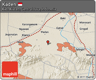 Shaded Relief 3D Map of Kaden