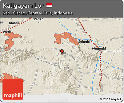 Shaded Relief 3D Map of Kaligayam Lor