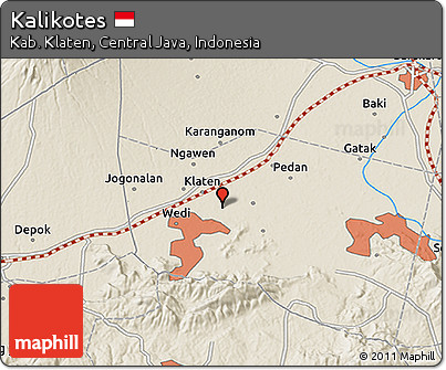 Shaded Relief 3D Map of Kalikotes