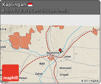 Shaded Relief 3D Map of Kaplingan