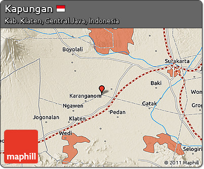 Shaded Relief 3D Map of Kapungan