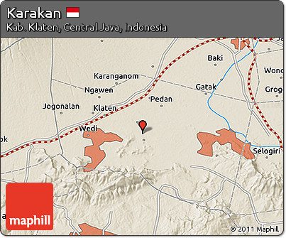 Shaded Relief 3D Map of Karakan