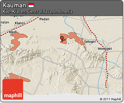 Shaded Relief 3D Map of Kauman