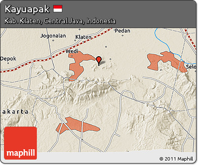 Shaded Relief 3D Map of Kayuapak