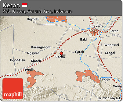 Shaded Relief 3D Map of Keron