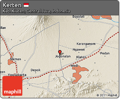 Shaded Relief 3D Map of Kerten
