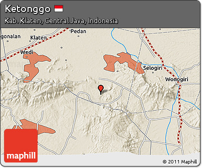 Shaded Relief 3D Map of Ketonggo