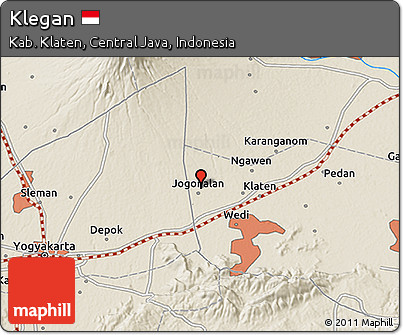 Shaded Relief 3D Map of Klegan