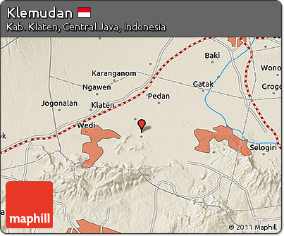 Shaded Relief 3D Map of Klemudan