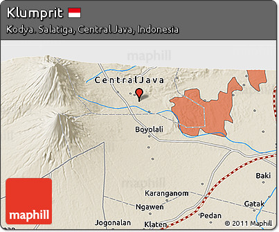 Shaded Relief 3D Map of Klumprit
