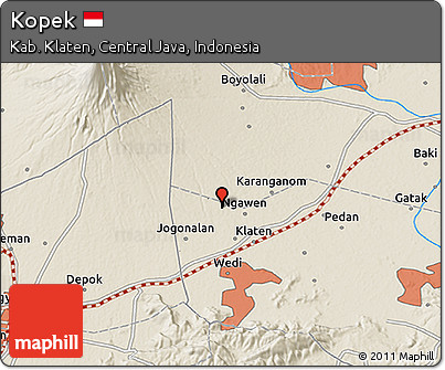 Shaded Relief 3D Map of Kopek