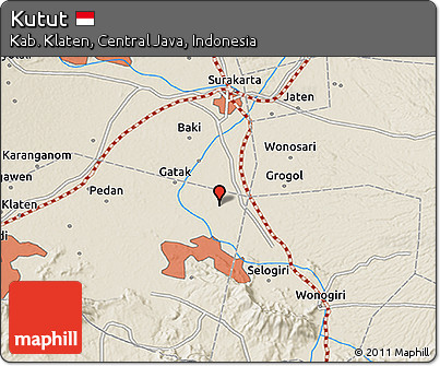 Shaded Relief 3D Map of Kutut