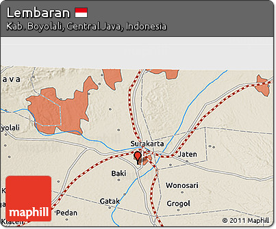 Shaded Relief 3D Map of Lembaran