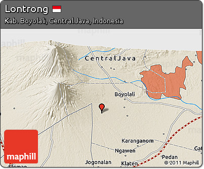 Shaded Relief 3D Map of Lontrong